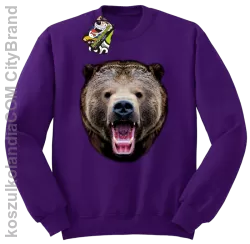 Miś Grizzly Real Foto - Bluza STANDARD - Fioletowy