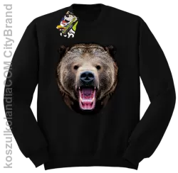 Miś Grizzly Real Foto - Bluza STANDARD- Czrany