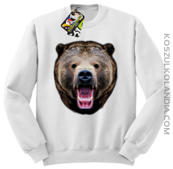 Miś Grizzly Real Foto - Bluza STANDARD - Biały