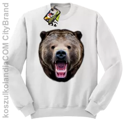 Miś Grizzly Real Foto - Bluza STANDARD - Biały