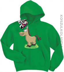 Konik Oluś - bluza dziecięca z nadrukiem - zielony