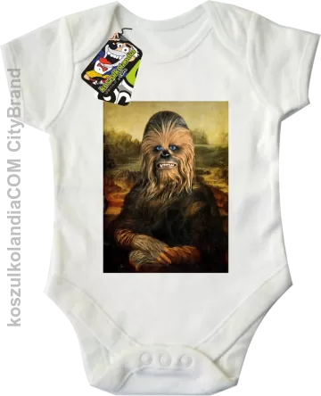 Mona Lisa Chewbacca CZUBAKA - Body dziecięce białe 