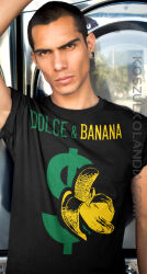 Dolce & Banana - koszulka męska z nadrukiem 2