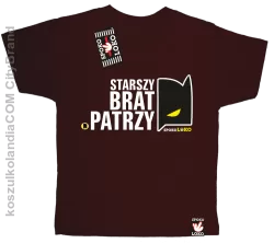 STARSZY BRAT PATRZY - Koszulka dziecięca brąz 