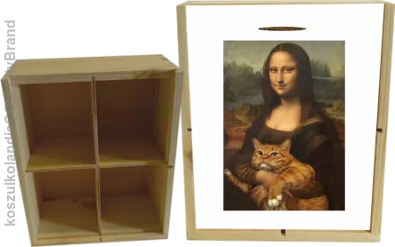 Mona Lisa z kotem - Skrzyneczka ozdobna 