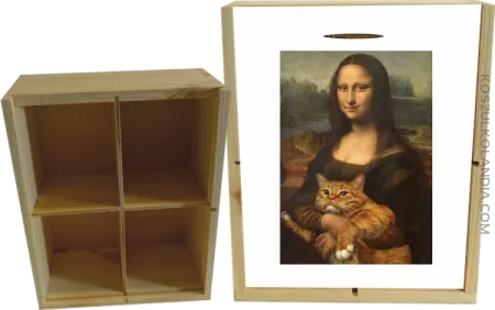 Mona Lisa z kotem - Skrzyneczka ozdobna