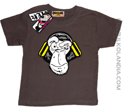 Music Monkey - koszulka dziecięca - brązowy