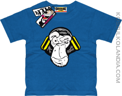 Music Monkey - koszulka dziecięca - niebieski