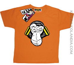Music Monkey - koszulka dziecięca - pomarańczowy