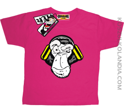 Music Monkey - koszulka dziecięca - różowy