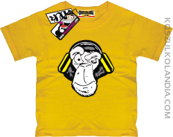 Music Monkey - koszulka dziecięca - żółty