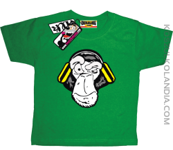 Music Monkey - koszulka dziecięca - zielony