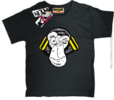 Music Monkey - koszulka dziecięca - czarny
