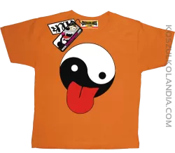 Jęzor równowagi psychicznej - zabawna koszulka dla dziecka - pomarańczowy