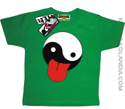 Jęzor równowagi psychicznej - zabawna koszulka dla dziecka - zielony
