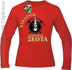 Strażnik czornego złota - Longsleeve męski czerwony 