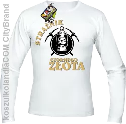 Strażnik czornego złota - Longsleeve męski biały 