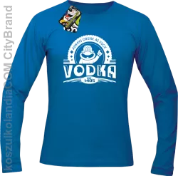 Always Drunk As Fuck VODKA Est 1405 - Longsleeve męski niebieski