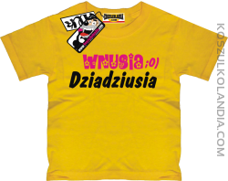 Wnusia Dziadziusia - koszulka dla dziecka - żółty