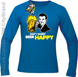 DON'T WORRY BEER HAPPY - Longsleeve męski royal