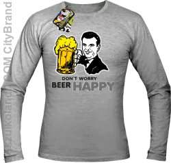 DON'T WORRY BEER HAPPY - Longsleeve męski melnanż