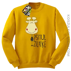 PSITUL ZILAFKE przytul żyrafkę - Bluza bez kaptura STANDARD żółta
