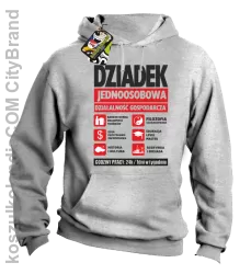 DZIADEK - Jednoosobowa działalność gospodarcza - bluza z kapturem męska - Melanż