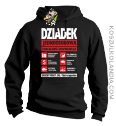 DZIADEK - Jednoosobowa działalność gospodarcza - bluza z kapturem męska - Czarny