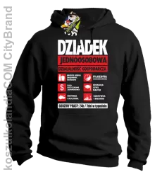 DZIADEK - Jednoosobowa działalność gospodarcza - bluza z kapturem męska - Czarny