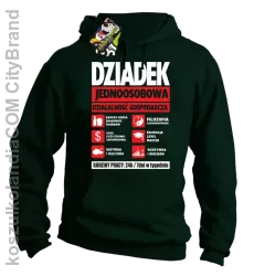 DZIADEK - Jednoosobowa działalność gospodarcza - bluza z kapturem męska - Butelkowy