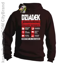 DZIADEK - Jednoosobowa działalność gospodarcza - bluza z kapturem męska - Brązowy