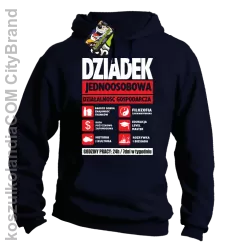 DZIADEK - Jednoosobowa działalność gospodarcza - bluza z kapturem męska - Granatowy