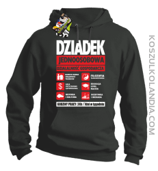 DZIADEK - Jednoosobowa działalność gospodarcza - bluza z kapturem męska - Szary