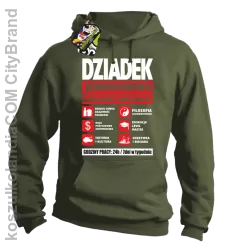 DZIADEK - Jednoosobowa działalność gospodarcza - bluza z kapturem męska - Khaki