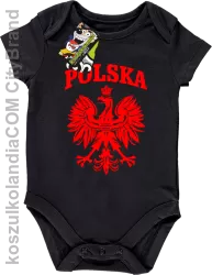 Polska - Body dziecięce czarne 