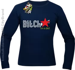 Bitch on a diet - Longsleeve męski granat