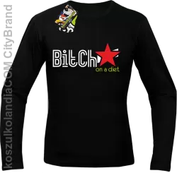 Bitch on a diet - Longsleeve męski czarna 