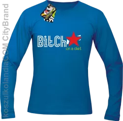 Bitch on a diet - Longsleeve męski niebieska 