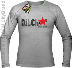 Bitch on a diet - Longsleeve męski melanż 