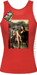 Mona Lisa Model Art - Top damski czerwony 