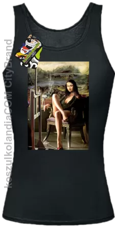 Mona Lisa Model Art - Top damski czarny 