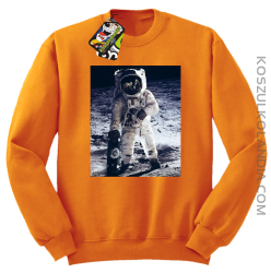 Kosmonauta z deskorolką - Bluza standard bez kaptura pomarańczowa 