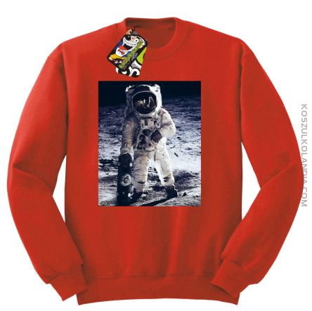 Kosmonauta z deskorolką - Bluza standard bez kaptura czerwona 