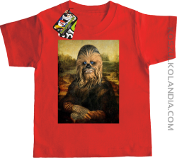 Mona Lisa Chewbacca CZUBAKA - Koszulka dziecięca czerwona 