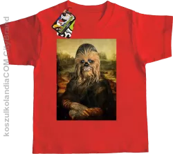 Mona Lisa Chewbacca CZUBAKA - Koszulka dziecięca czerwona 