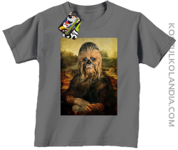 Mona Lisa Chewbacca CZUBAKA - Koszulka dziecięca szara 