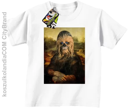 Mona Lisa Chewbacca CZUBAKA - Koszulka dziecięca biała 