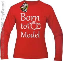 Born to model - Longsleeve męski red