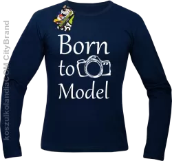 Born to model - Longsleeve męski granat