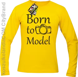 Born to model - Longsleeve męski żółty